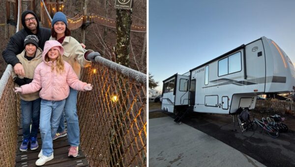 A family of 4 lives in an RV full time. It's helping them pay off debt while traveling.