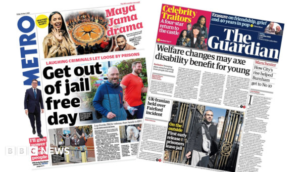 The Papers: 'Laughing criminals let loose' and 'Return to the castle'