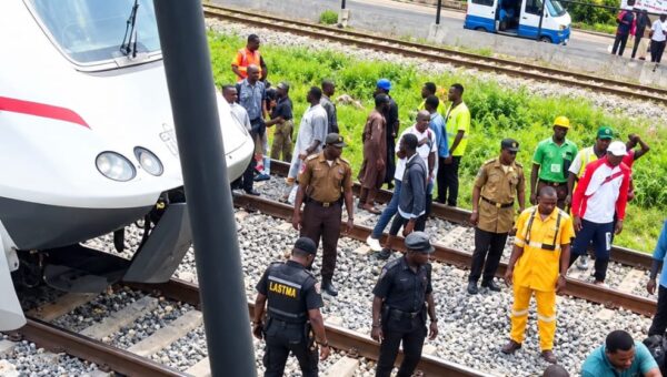 Motorist escapes unhurt as train collides with vehicle in Lagos