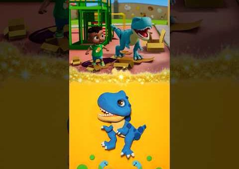 Dinosaur Crafts with CoComelon! 🦖 Let’s Play #cocomelon #kids #shorts