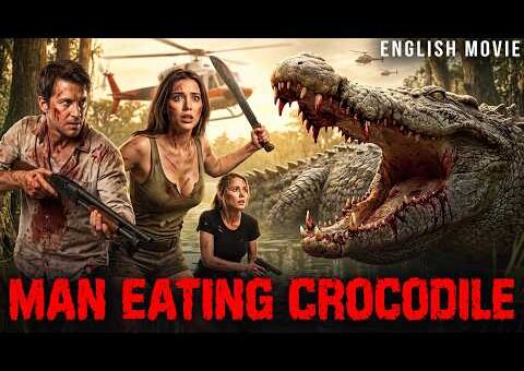 MAN EATING CROCODILE | Surfers Trapped Between Giant Crocodiles | Hollywood Action Movie In English