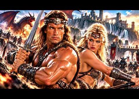 Arnold Schwarzenegger & Brigitte Nielsen | Hollywood Sword Fighting Action Movie |Free English Movie